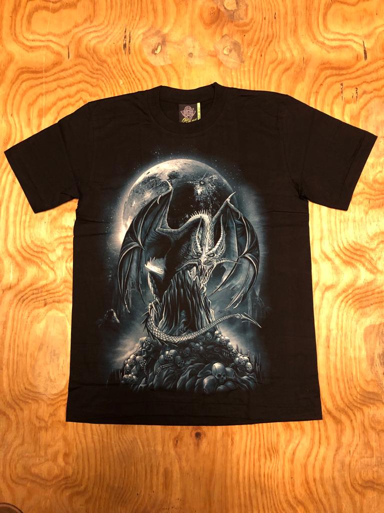 Dragon T-shirt - Moon And Skulls- NO60
