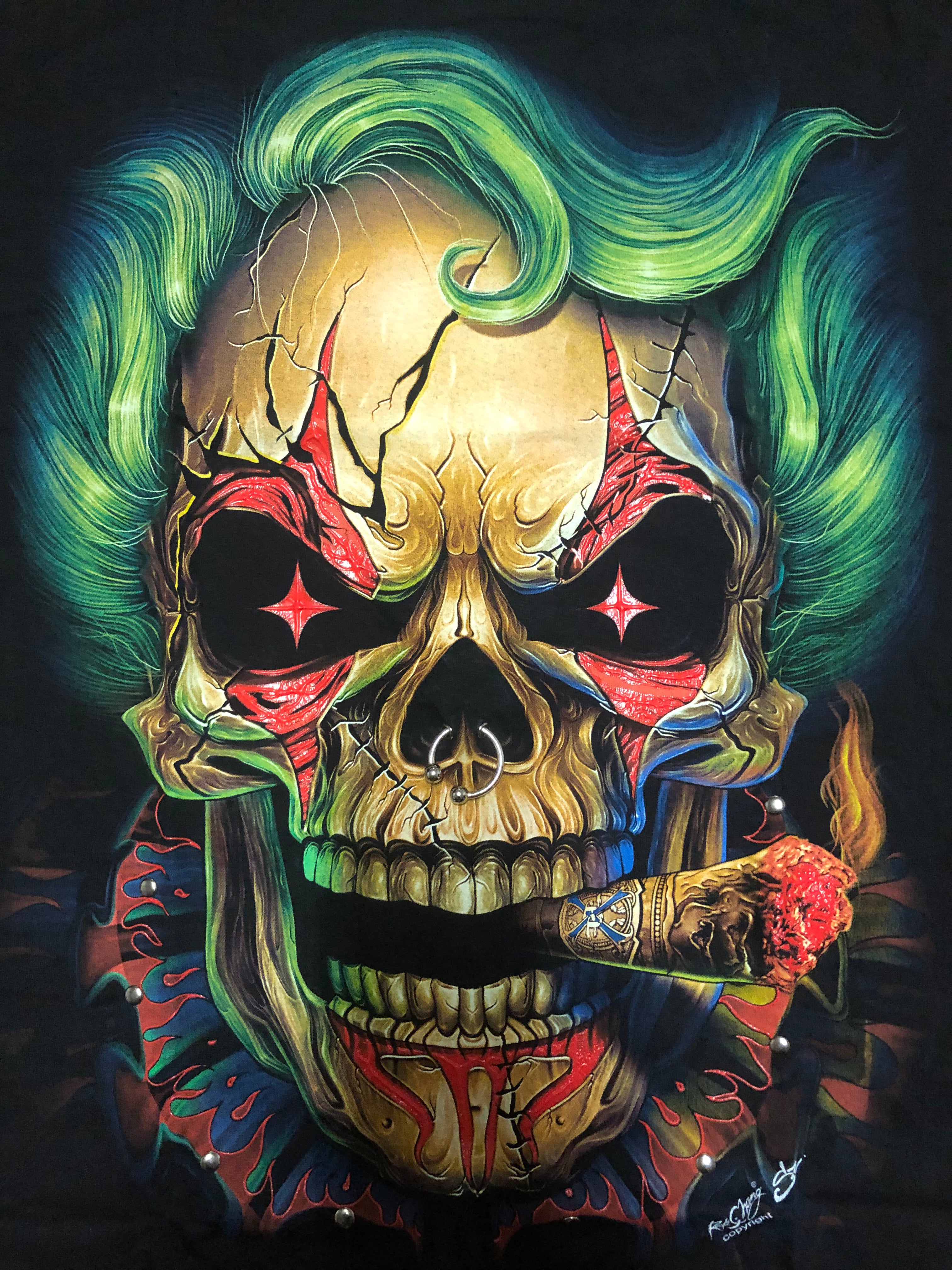 Joker t-shirt Glow in the Dark - Stud- 3D11