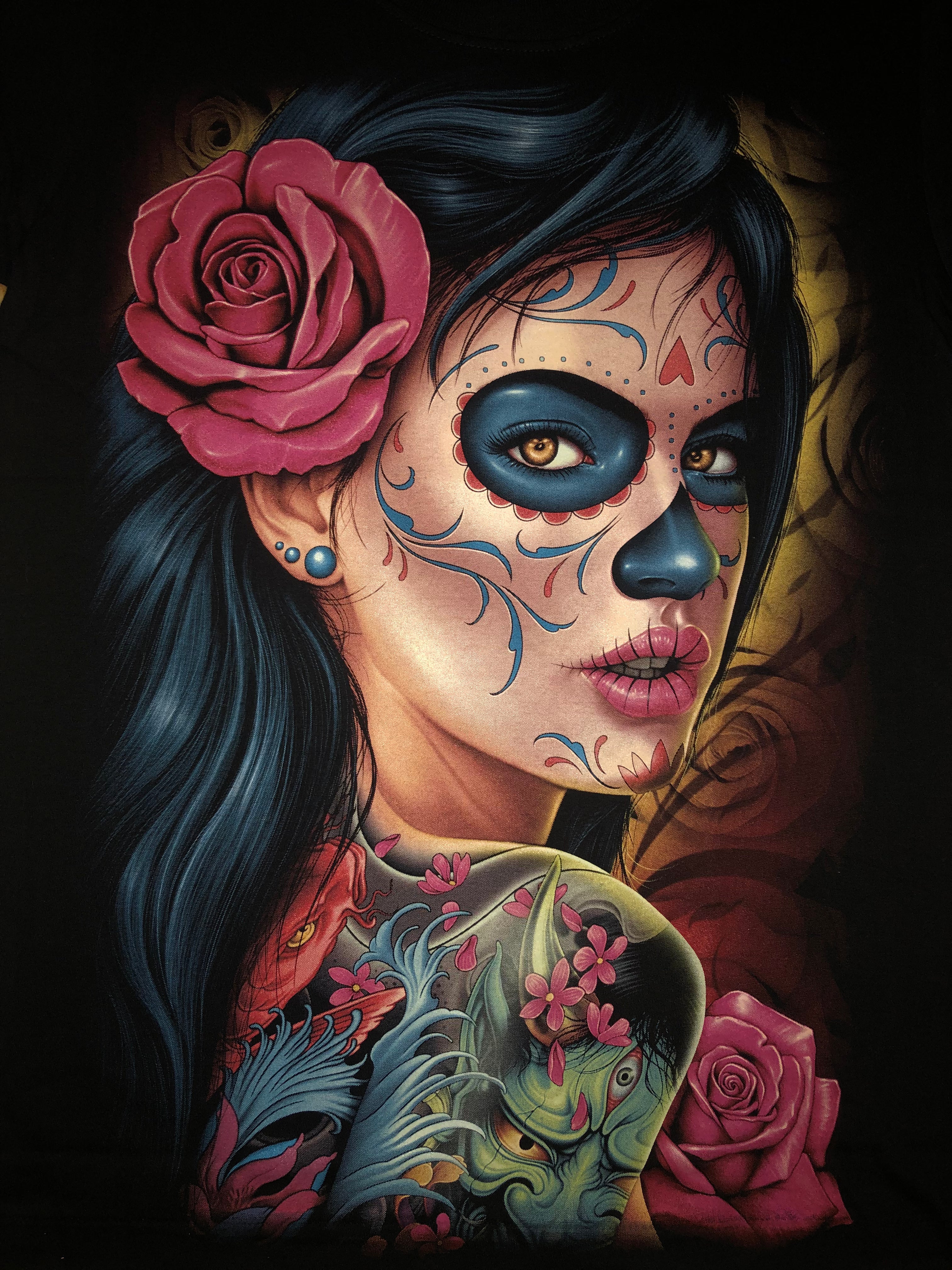 Day Of The Dead Ghost Lady - Pink - GL02