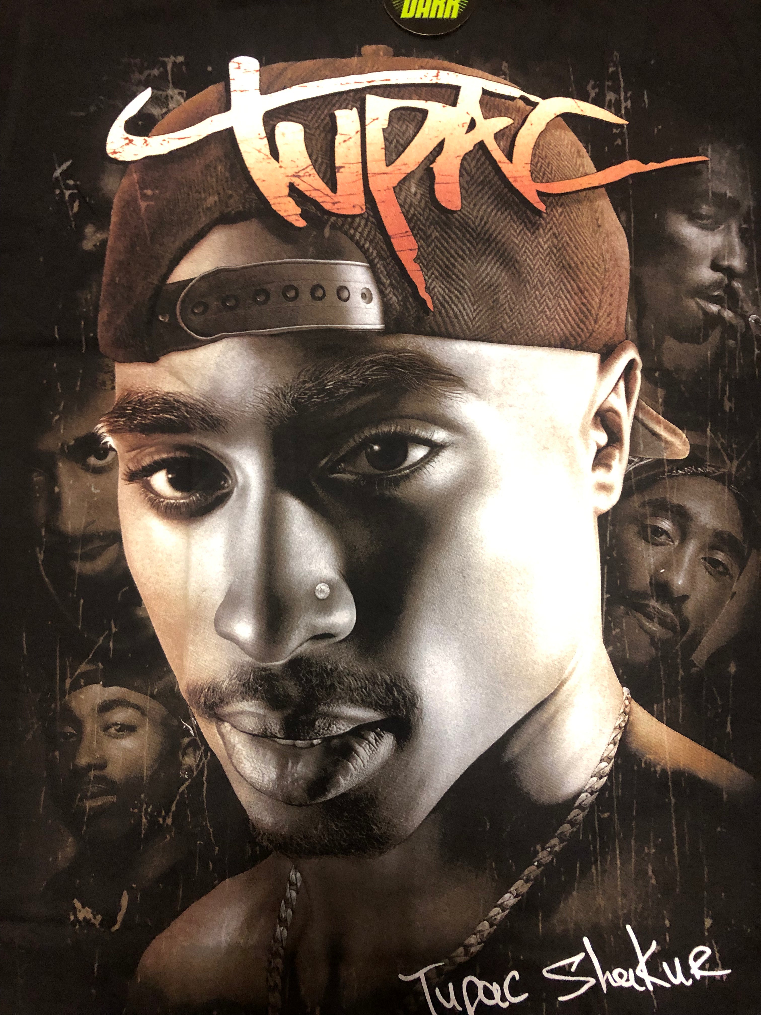 Tupac t-shirt Glow in the dark - Brown - HH40