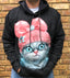 Hoodie - Pink Kitty - No Zip