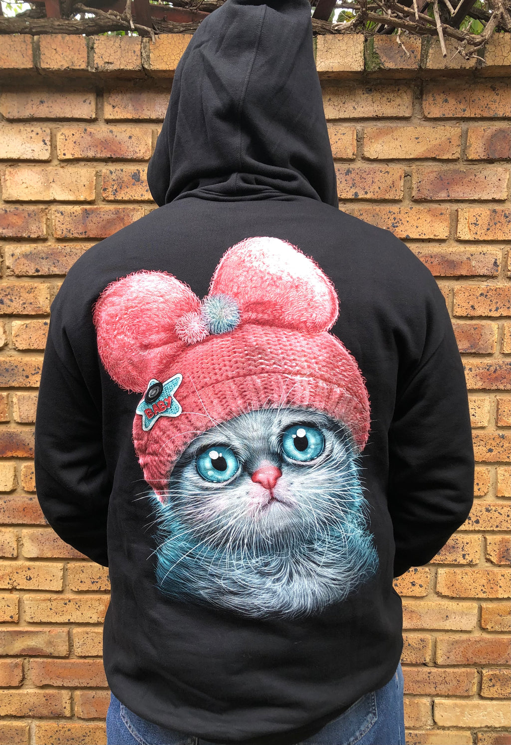 Hoodie - Pink Kitty - No Zip