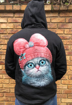 Hoodie - Pink Kitty - No Zip