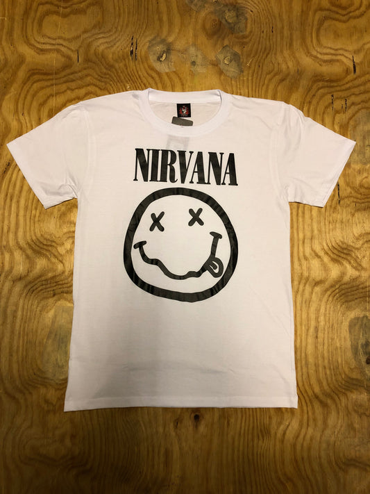 RCK41 - Nirvana - Black Smiley - White
