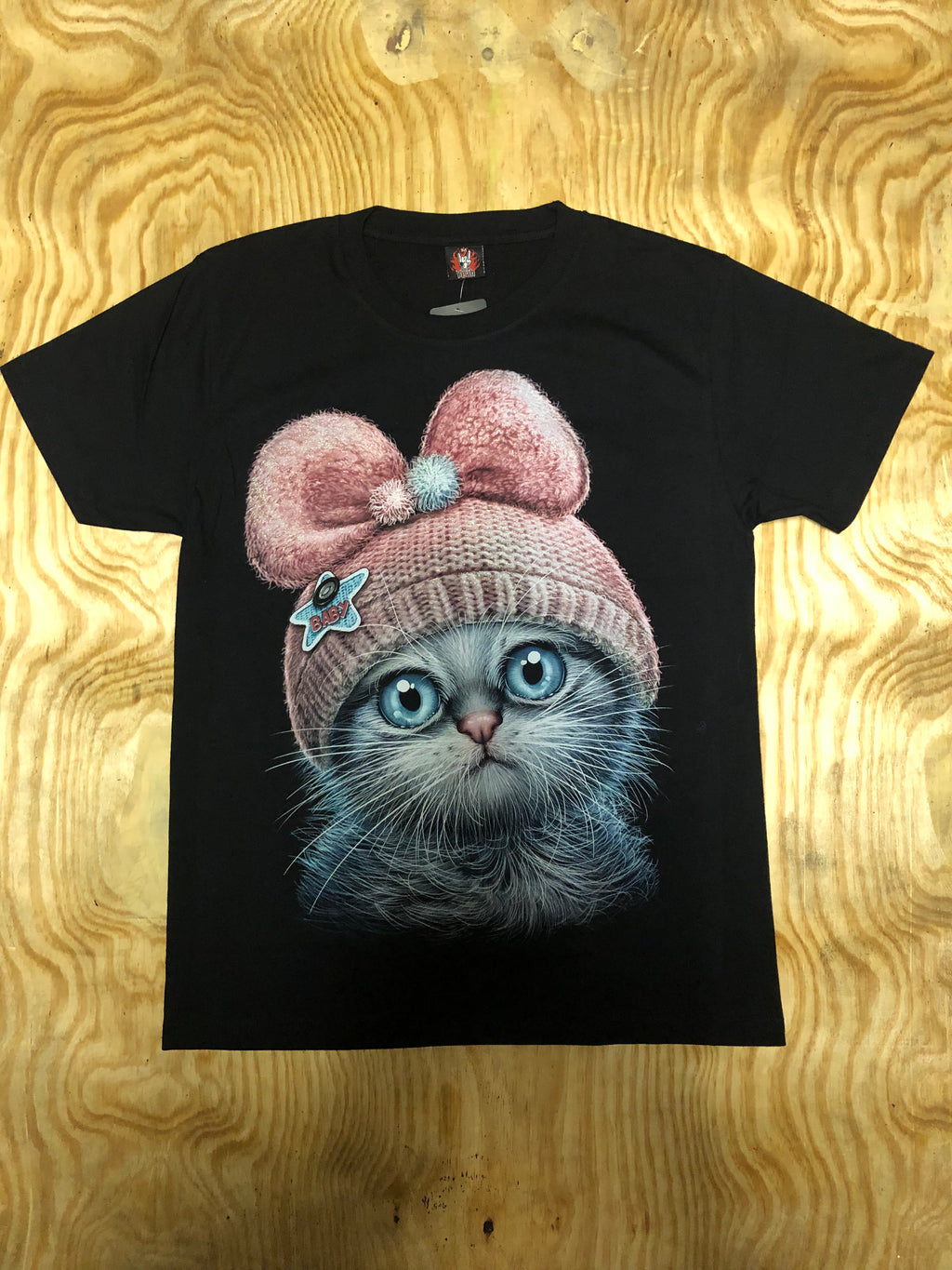 Cat T-shirt - Kitty Beanie - CAT03