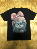 Cat T-shirt - Kitty Beanie - CAT03